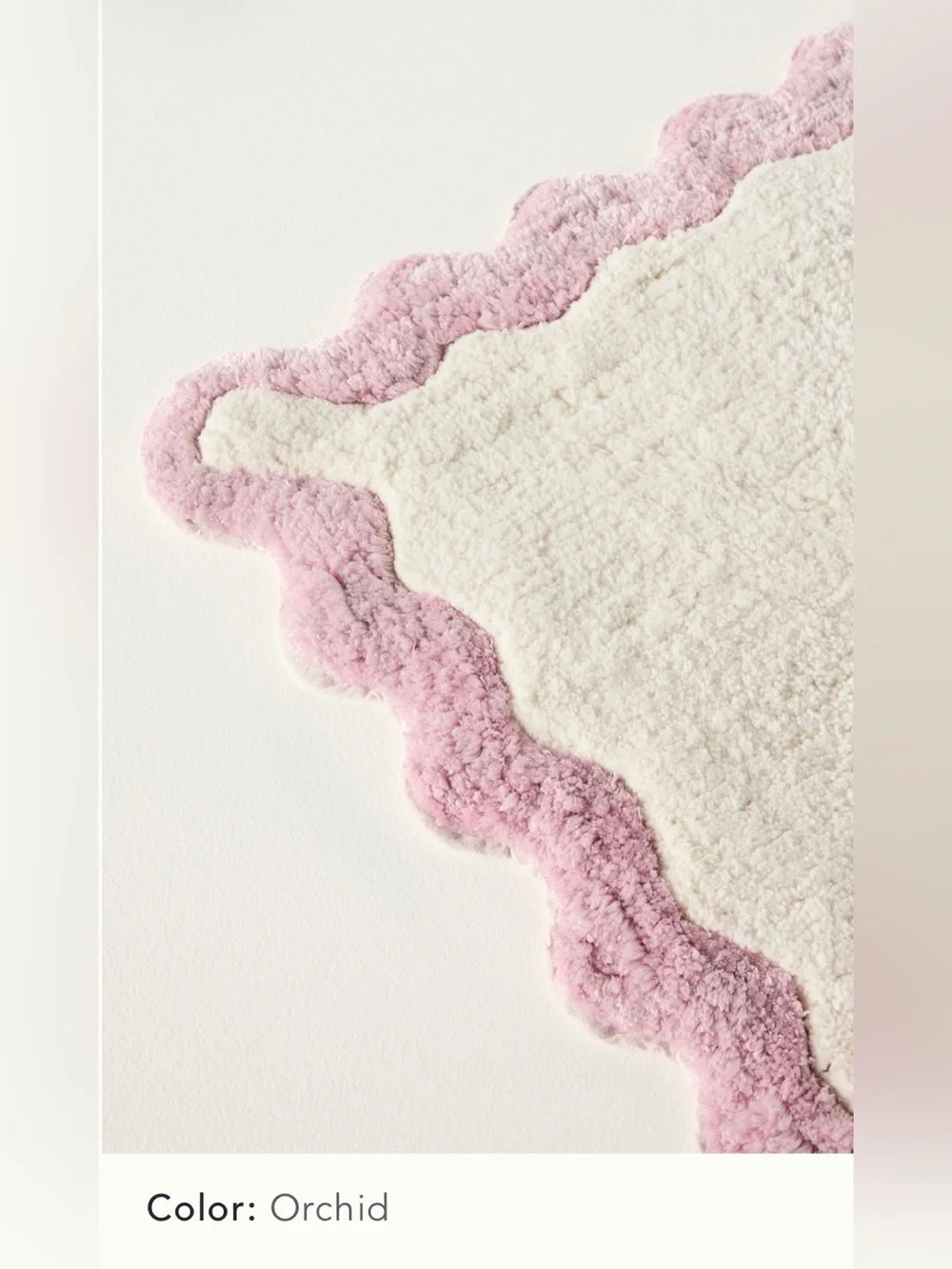 Anthropologie Maeve Scalloped Bath Mat Size Small NWT